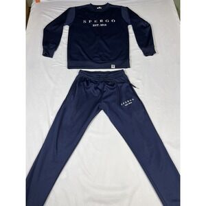 Spergo Sweatsuit Set Mens Small Crewneck Pullover Pants Joggers EST 2018